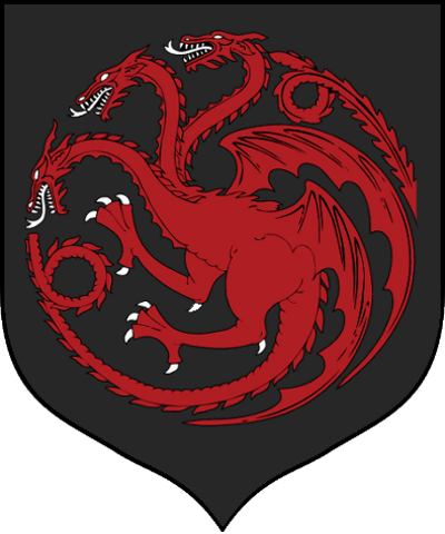 Sigil image of the house Targaryan showing a three headed dragon