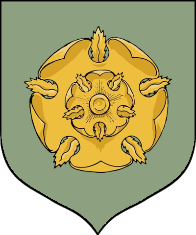 Sigil image of the house Tyrell showing a golden rose